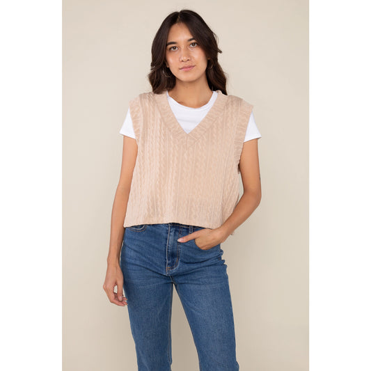 Quinn Cable Knit Vest