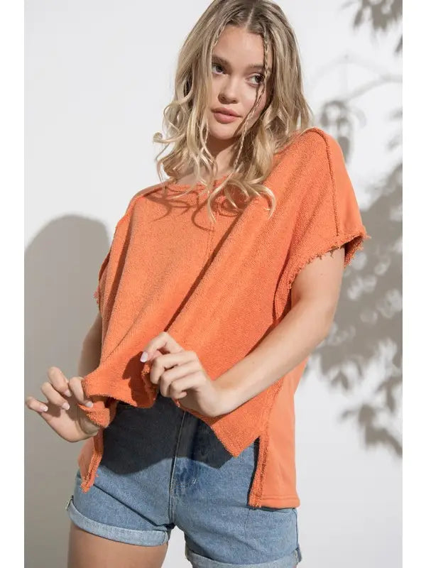 Anna Oversized Top Papaya