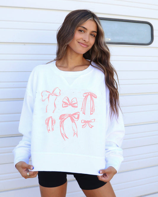 Bows Cropped Sweatshirt