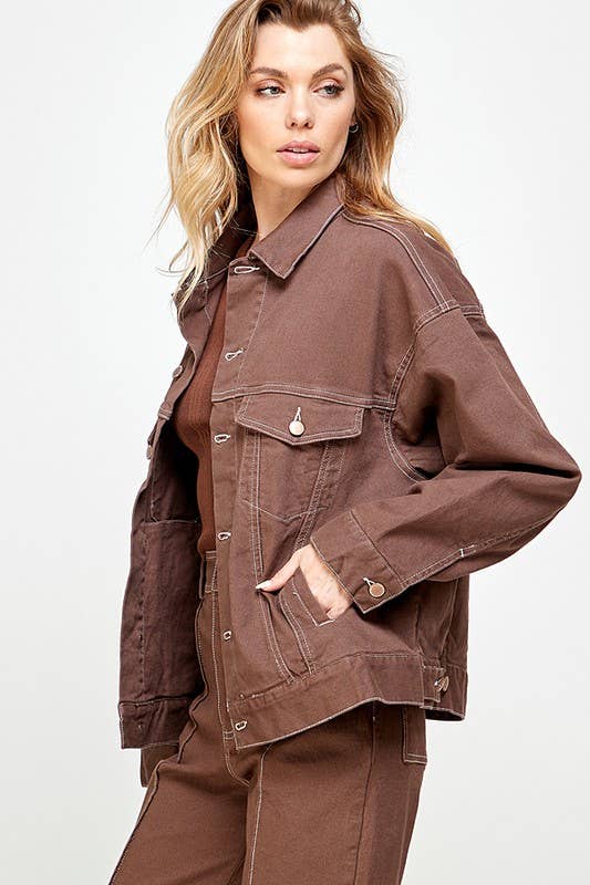 Twill Jacket Brown