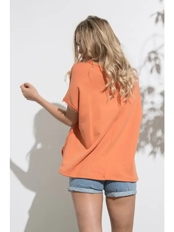 Anna Oversized Top Papaya