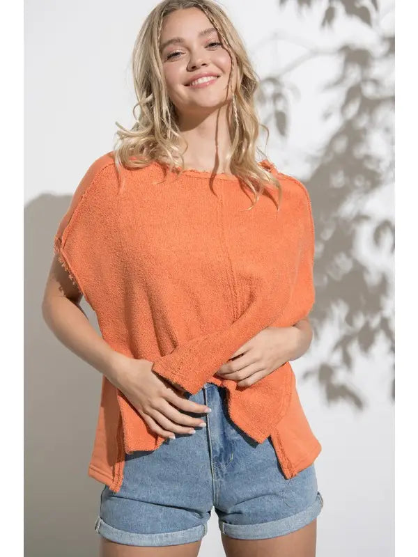 Anna Oversized Top Papaya