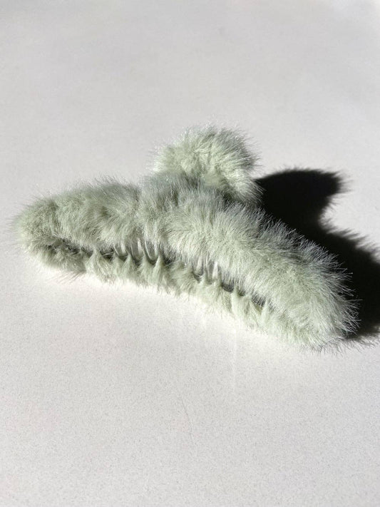 Fluffy Hair Claw Green