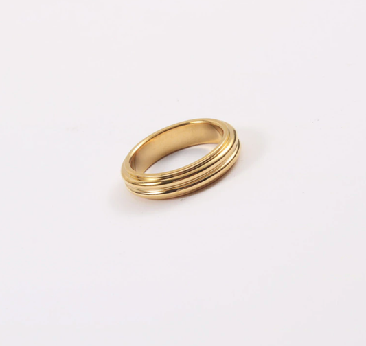 Threader Gold Band Ring