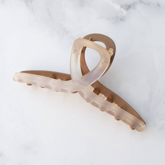 Twist Hair Claw Beige