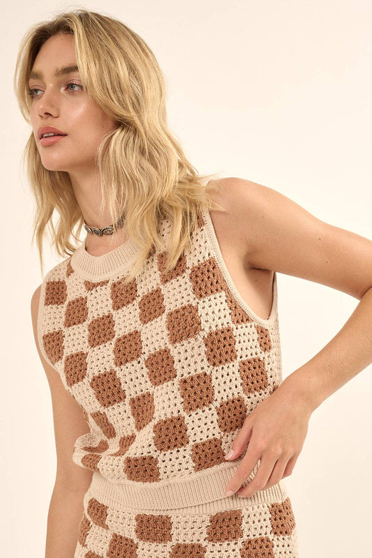 Harlow Checkered Top