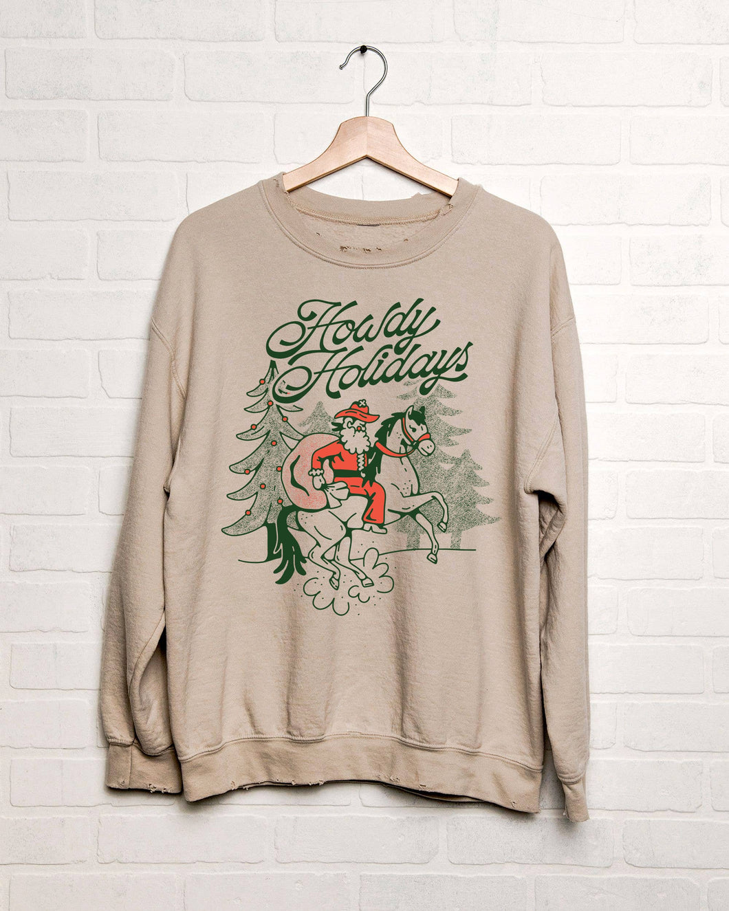 Christmas Howdy Thrifted Sweatshirt