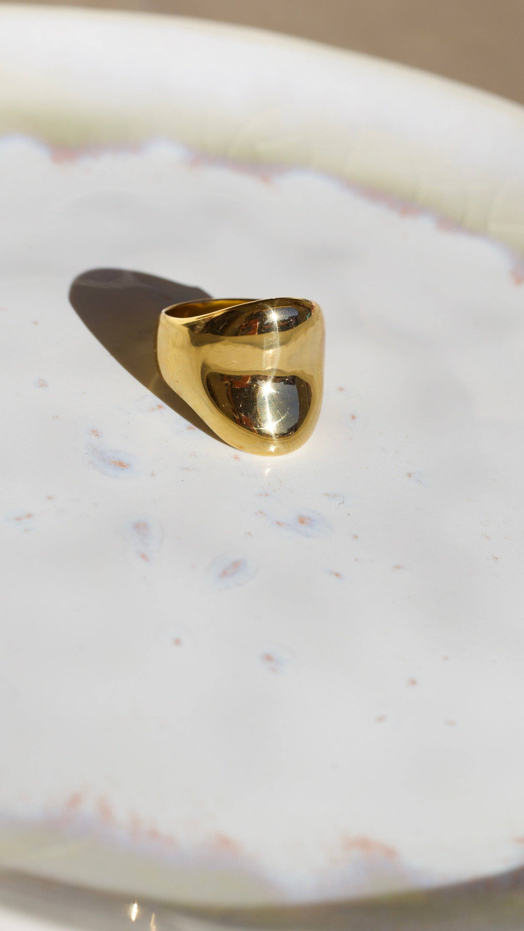 Hammered Concave Ring