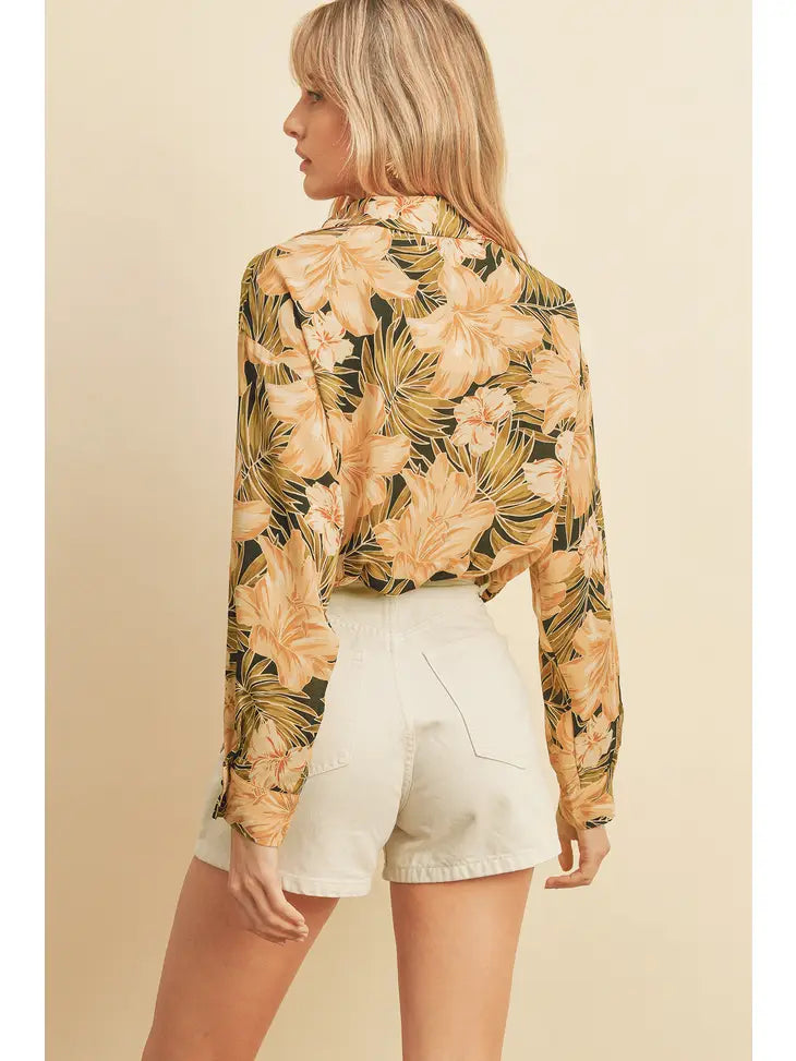 Tropical Sun Wrap Top