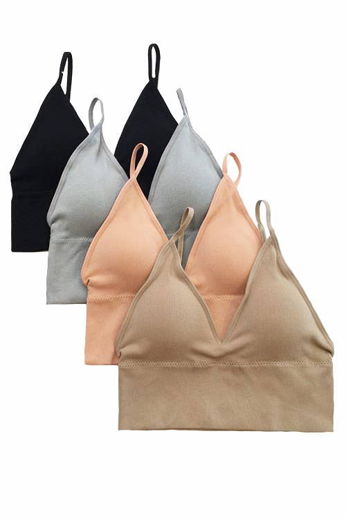 Ribbed Longline Bralette Black