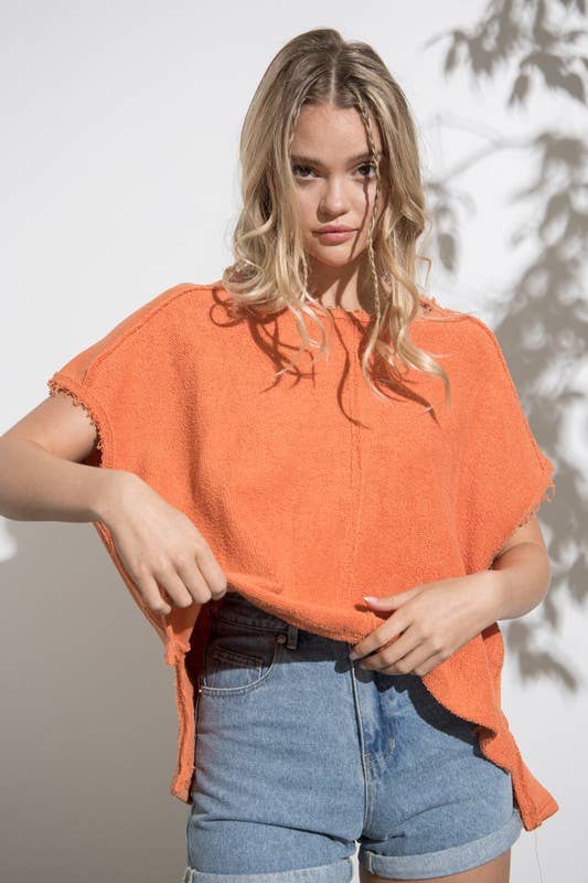 Anna Oversized Top Papaya