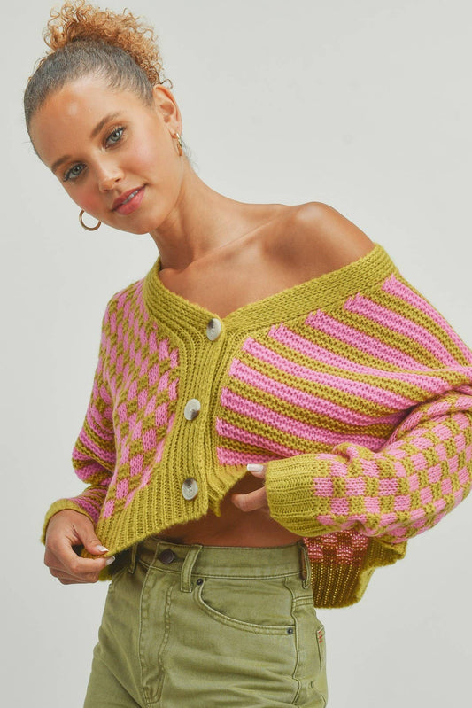 Multi Pattern Cardigan