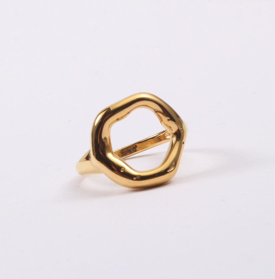 Unique Circle Open Gold Ring