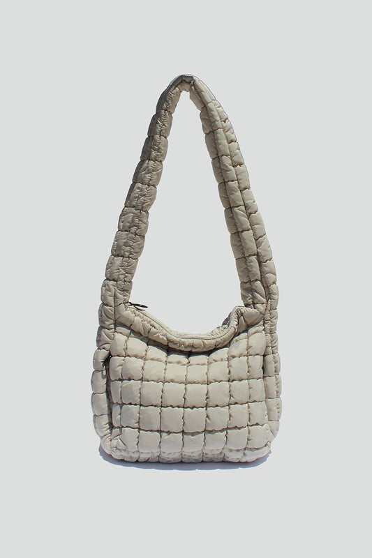 Gianna Quilted Tote Cream