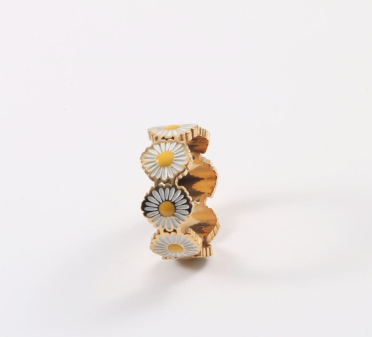 Clara Blossom Daisy Enamel Ring