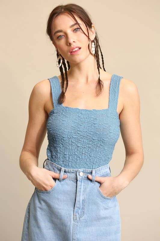 Flora Tank Peri Blue