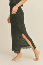 Load image into Gallery viewer, Lost Seas Crochet Skirt Black
