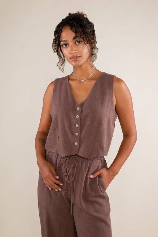 Cove Linen Vest
