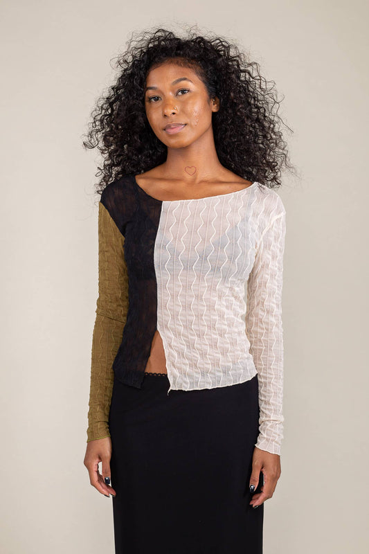 Jem Jacquard Mesh Top