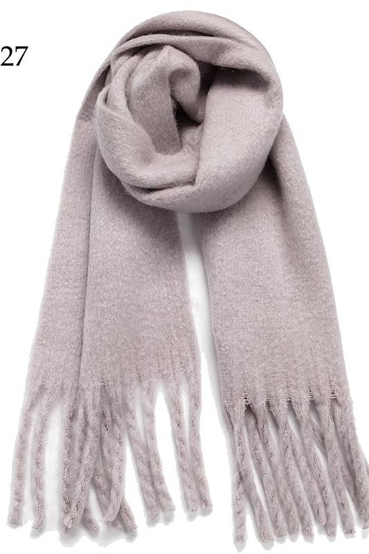 Chunky Solid Oblong Scarf Stone