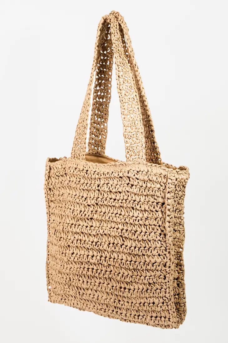 Flora Straw Tote Bag