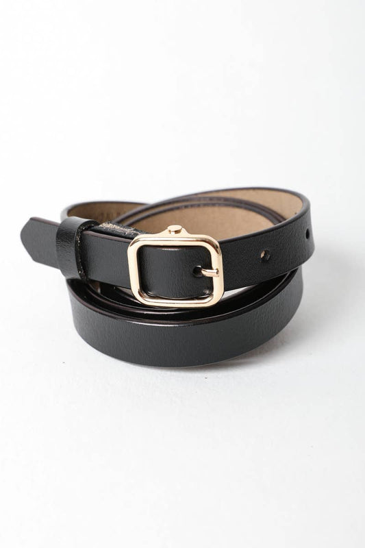 Classic Skinny Leather Belt