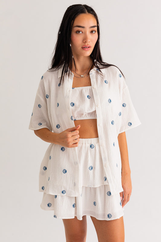 Tulum Embroidered Button Down
