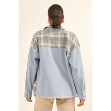 Load image into Gallery viewer, Color Block Plaid Shacket
