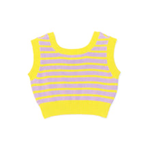 Load image into Gallery viewer, Striped Knit Crop Top Purple
